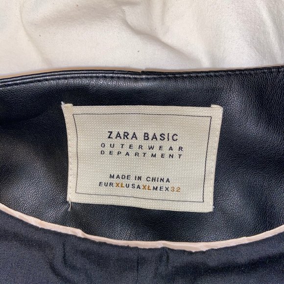 Zara Faux-Leather Peplum Jacket - Picture 5 of 5